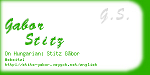 gabor stitz business card